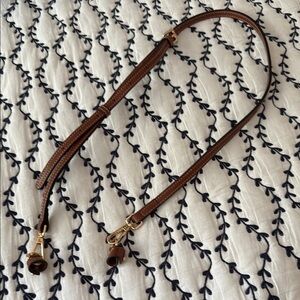 Brown Adjustable Bag Strap with Gold Hardware - for Longchamp Pliage